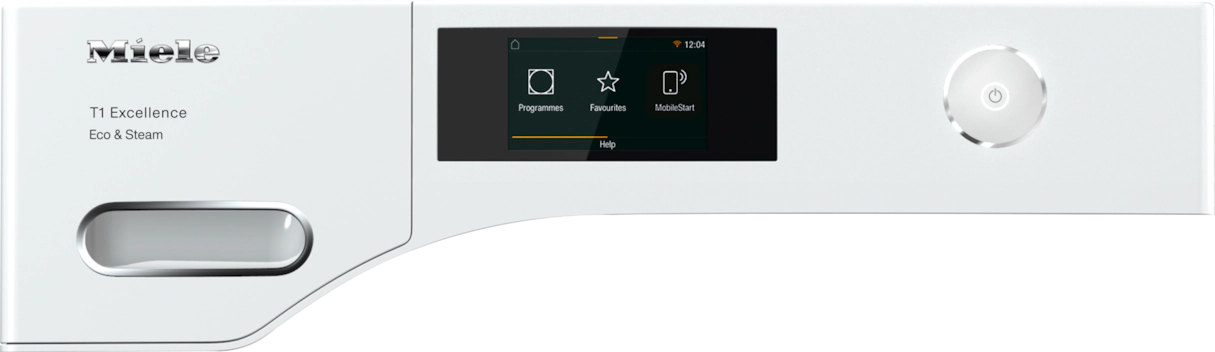 Miele TXR860WP Eco & Steam Dryer Control Panel